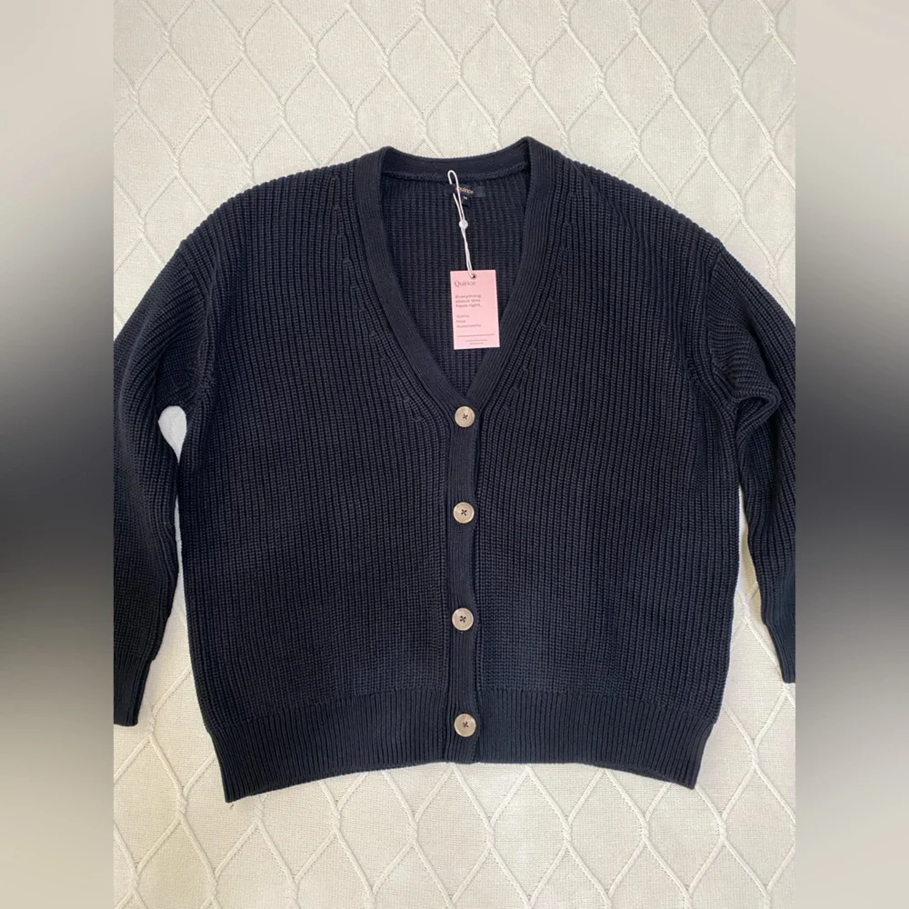 Quince Black Women's Cardigan Sweater - Picture 4 of 12
